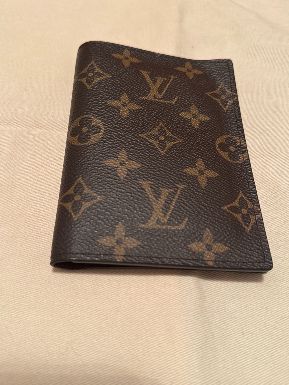 Louis Vuitton Monogram Passport Sleeve in Brown and Gold-Tone